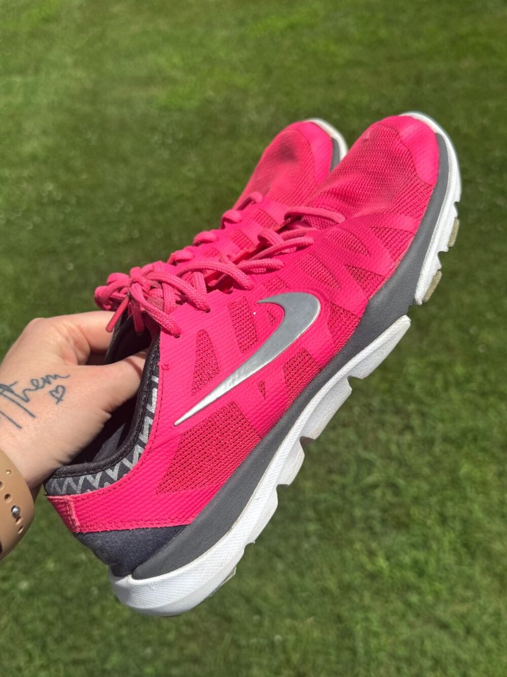 Nike Flex Supreme TR 3 Pink Training Shoes Y2K Athleisure Womens 10 3990